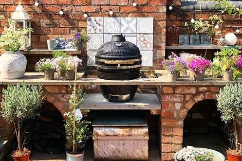 a boho styled bbq area in worcester