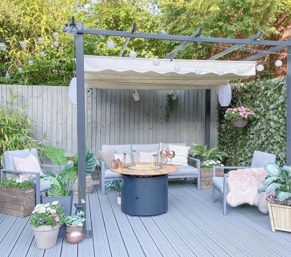 Spanish Themed Garden Ideas: Turn Your Garden into a Sizzling Iberian Sanctuary 3 a stylish grey deck with a pergola to relax under