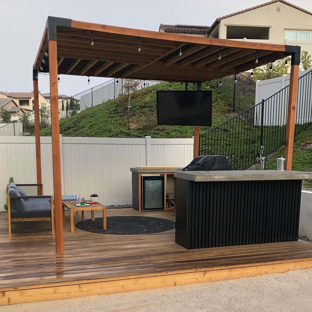 pergola bbq kitchen