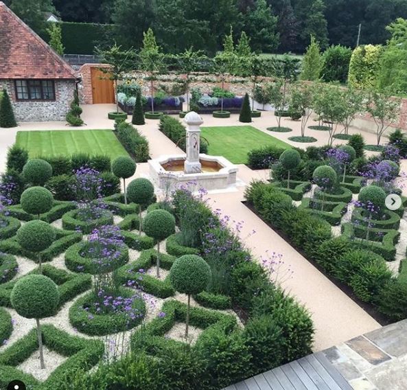 the walled garden, a parterre garden near Henley-on-Thames