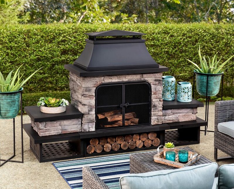 29 Garden Fire Pit Ideas for Cosy Evening Get-Togethers 27 an elaborate freestanding outdoor fireplace