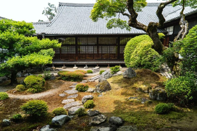 mossy gardens at the Daigo-ji temple in Kyoto, Japan