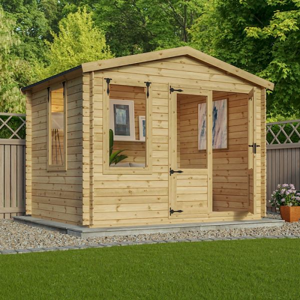 40 Garden Shed Ideas for Pretty to Practical Outdoor Buildings 10 a summerhouse style shed with big windows and double doors