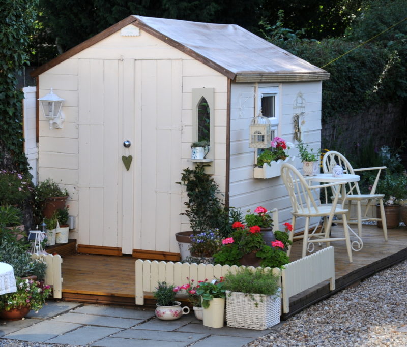 40 Garden Shed Ideas for Pretty to Practical Outdoor Buildings 35 garden shed ideas that match the colour of your shed with fencing, patio furniture and plant pots
