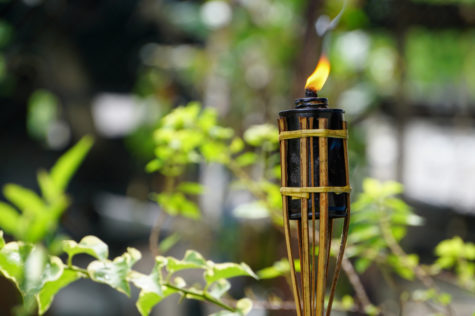 tiki garden ideas with an oil and bamboo tiki torch