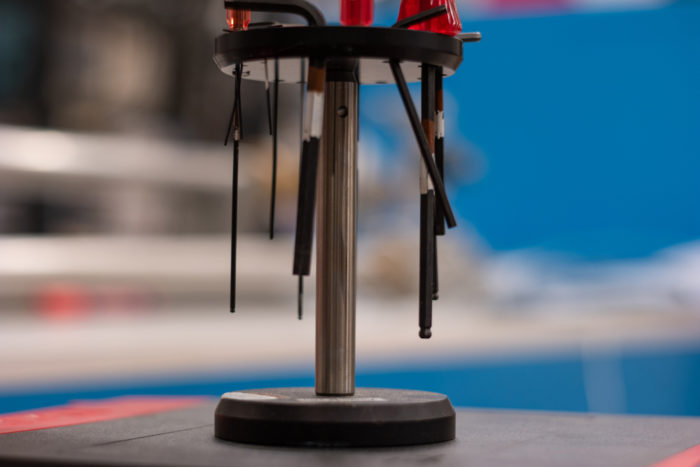 14 Garden Tool Storage Ideas: Keeping Your Shed Ship-Shape 9 a table-top tool stand that rotates for easy access