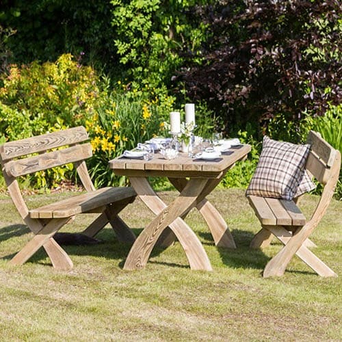 Best Patio Furniture for Small Gardens: ideas for all budgets 15 harriet table & 2 bench set