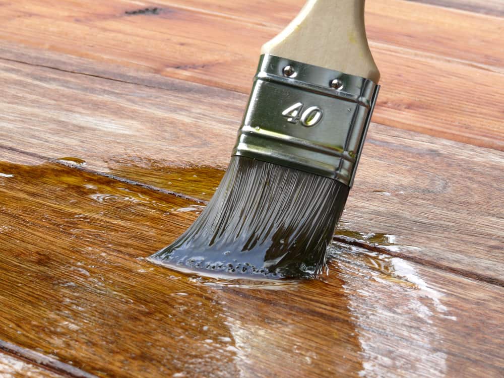 boiled linseed oil varnish paint on wood