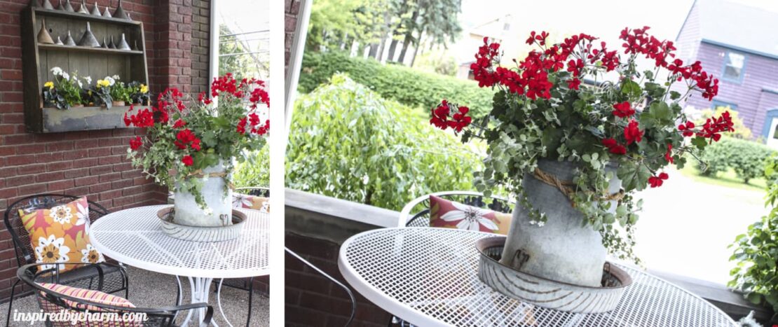 Building A Raised Garden From Old Garden Furniture 7 chicken feeder to plant pot