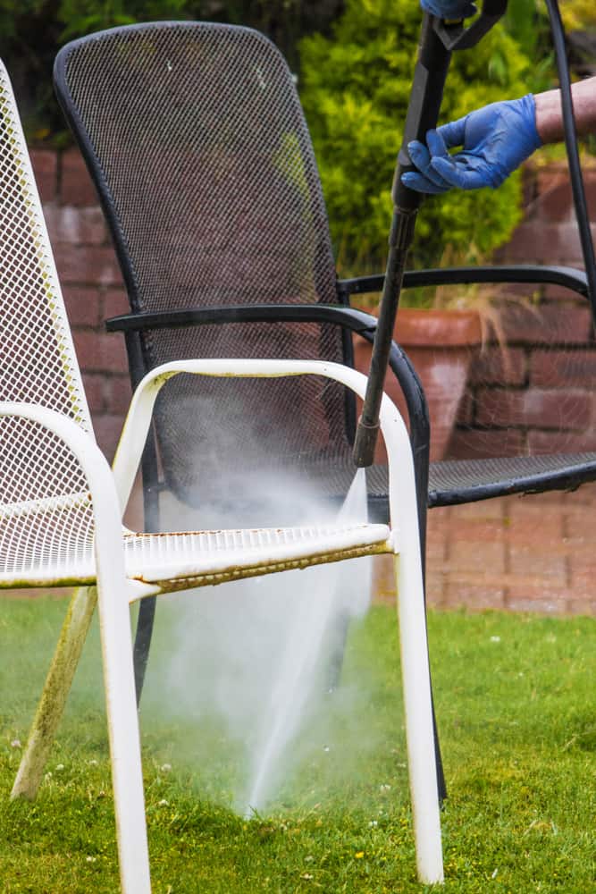 power washing garden furniture