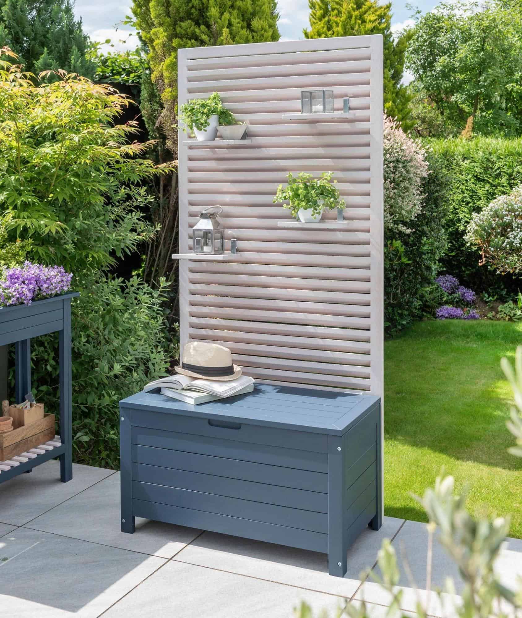 8 Best Garden Furniture With Storage for Cushions Ideas 3 storage bench and screen
