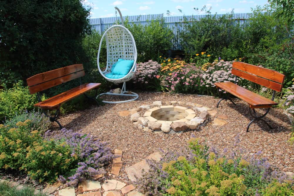 sunken fire pit