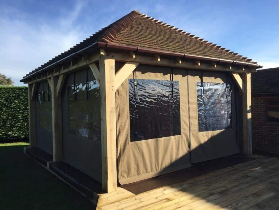 gazebo with side panels