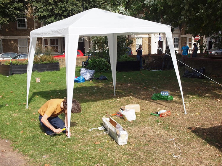 how to weight down a gazebo
