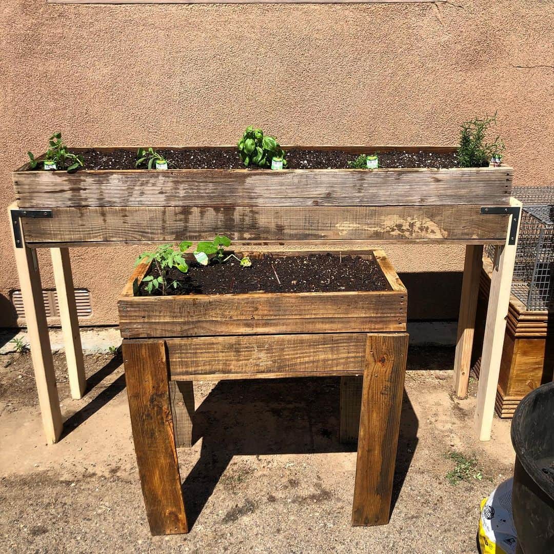 reclaimed wood planter box