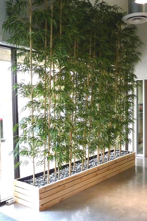 Artificial Bamboo Plants Planter Box Screen