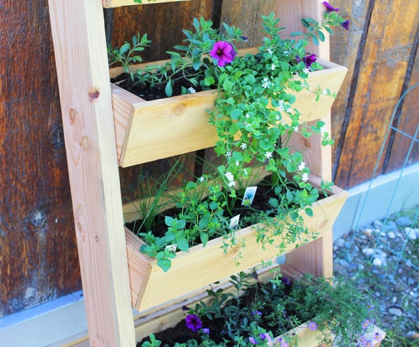 23 Fence Planter Box Ideas to Decorate Railing & Fences 12 Cedar Ladder Fence Planter Boxes
