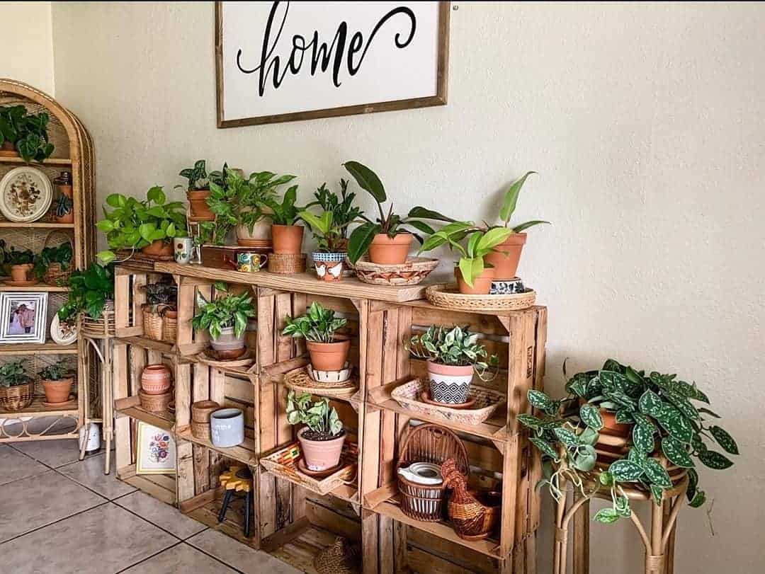 Crate planter box