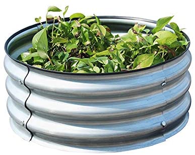 Round galvanised steel raised bed