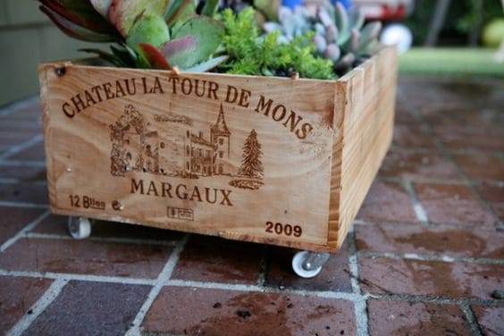How to Build a Wine Box Planter From Old Crates 6 Wine Box Planter on Wheels