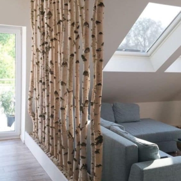 birch tree branch room divider