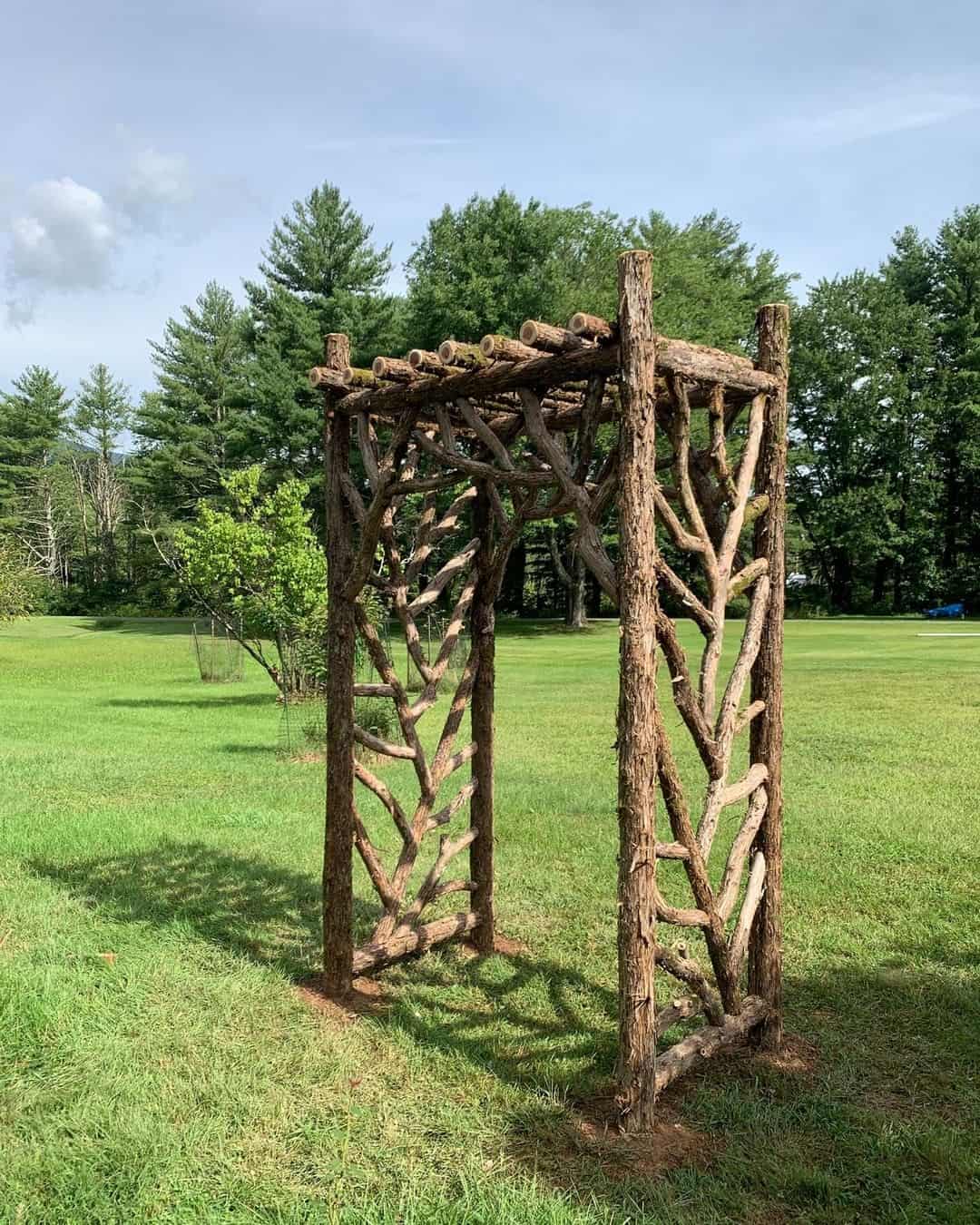 branch planter box with trellis