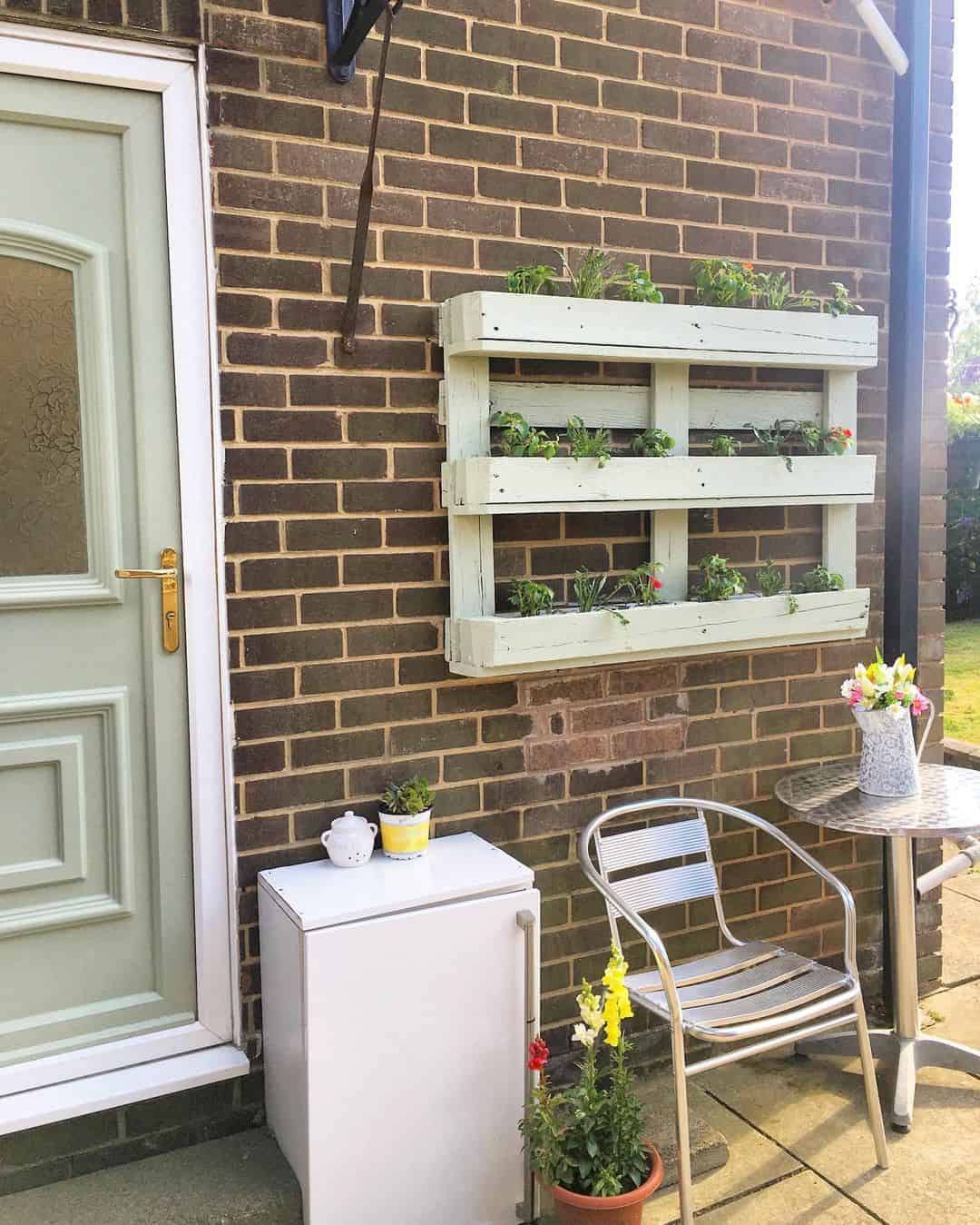 7 Easy Pallet Planter Box Ideas 2 shelf pallet planter box reassembled on your wall