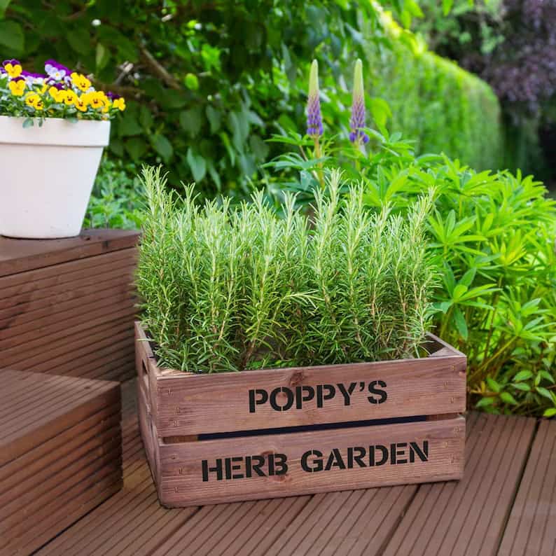 wooden planter crate