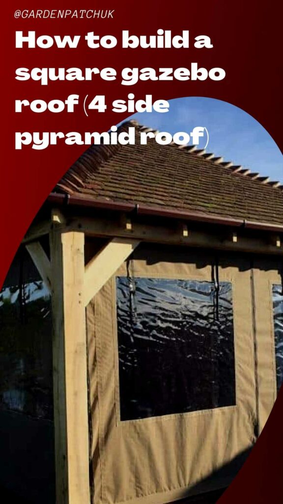 How to build a square gazebo roof (4 side pyramid roof)-min