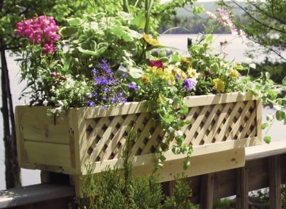 lattice railing planter