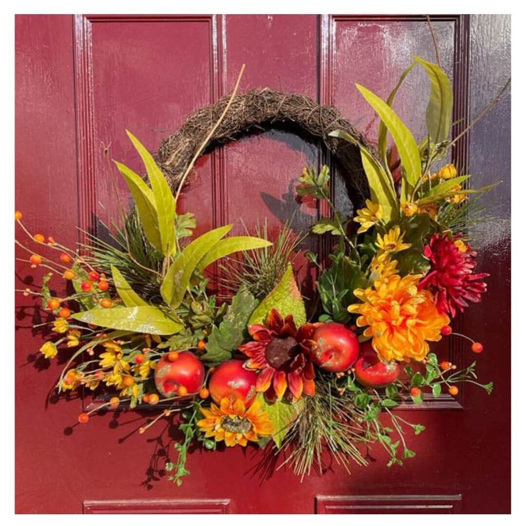 14 Autumn Wreath Ideas to Beautify Your Door 4 Harvest wreath