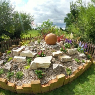 existing flower bed edging