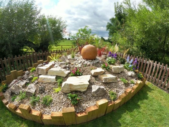 existing flower bed edging