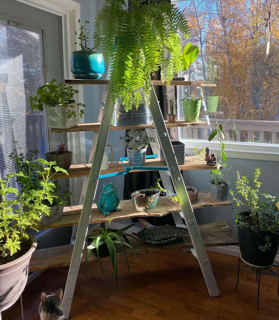 How to Make a DIY Flower Pot Stand (15 Easy Ideas) 11 a frame plant stand