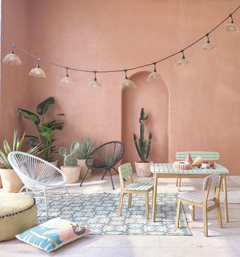 Best Kids Patio Furniture to Get Them Outdoors 1 children's garden table in pastel green