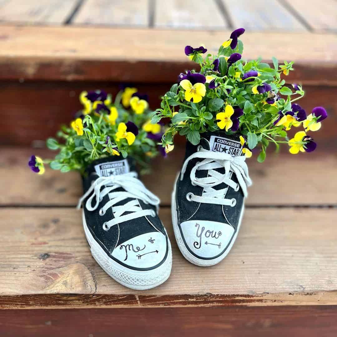 17 DIY Flower pot Ideas 10 old shoes diy flower pot