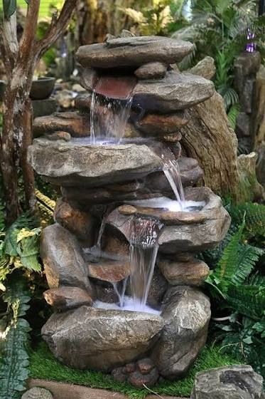 stacked rock waterfall