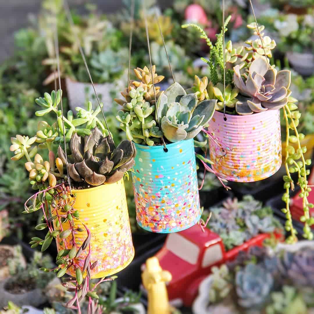 17 DIY Flower pot Ideas 5 tin cans