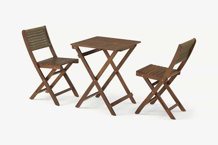 Best Wooden Garden Furniture to Buy 6 elma folding garden bistro set