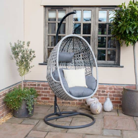 Best Kids Patio Furniture to Get Them Outdoors 2 maze ascot grey rattan hanging chair