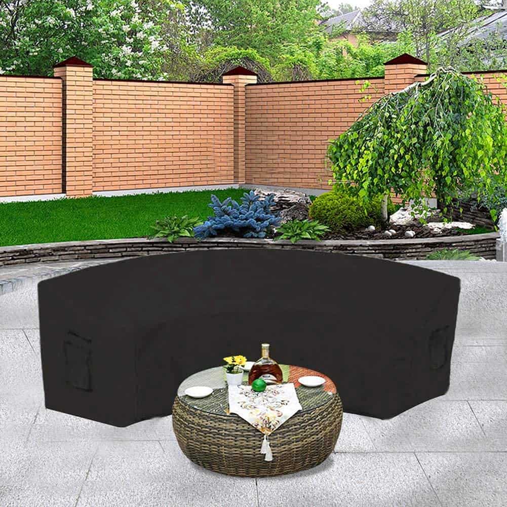 curved garden sofa cover