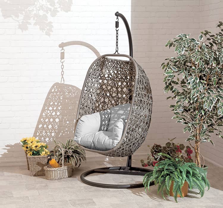 rattan outdoor hanging egg chair