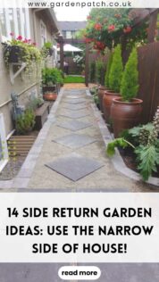14 Side Return Garden Ideas: Use the Narrow Side of House! 19 14 SIDE RETURN GARDEN IDEAS USE THE NARROW SIDE OF HOUSE!-min