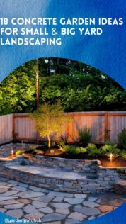 18 CONCRETE GARDEN IDEAS FOR SMALL & BIG YARD LANDSCAPING