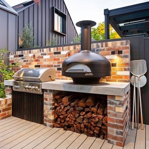 brick pizza oven stand