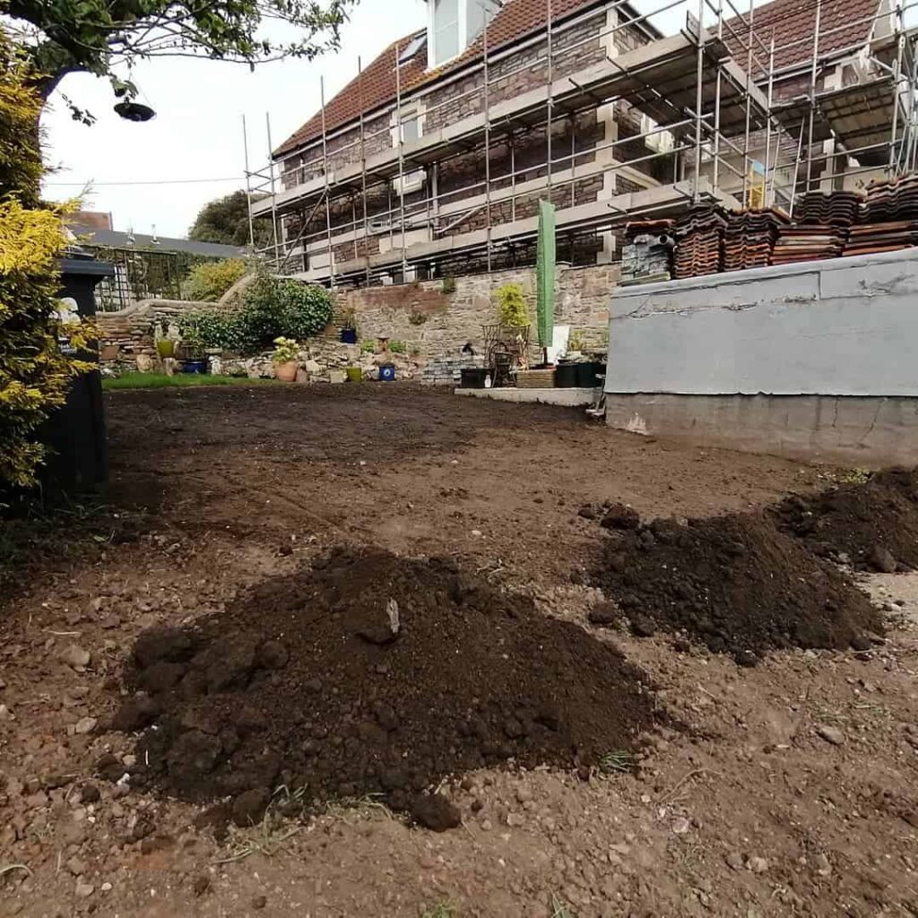 preparing the ground for turf