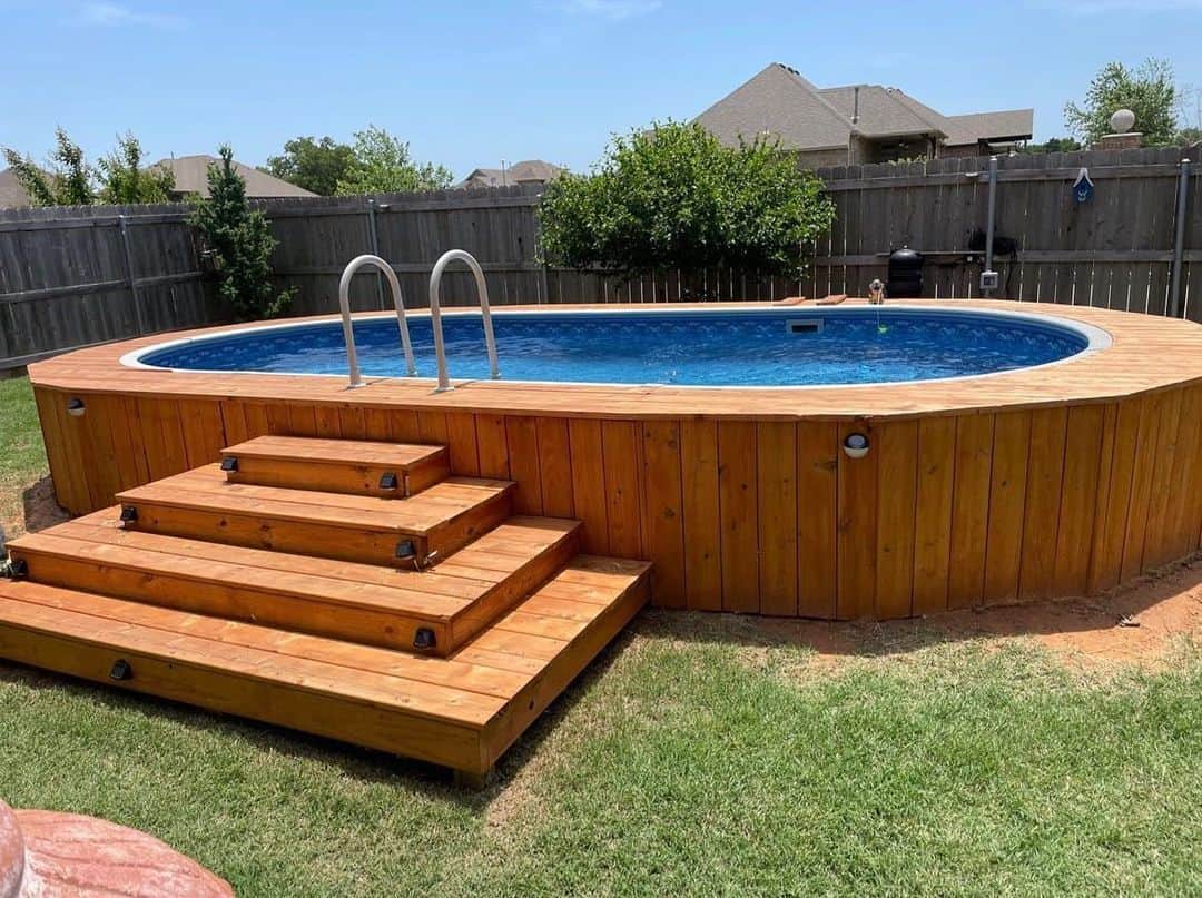 above ground pool decking