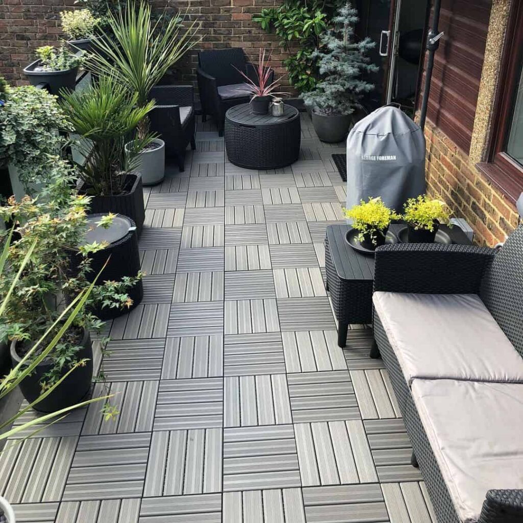 slate grey decking tiles