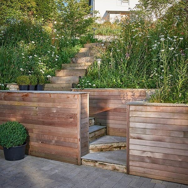 Sloped Garden Ideas: 15 Ways to Work With a Gradient in Your Garden 3 step slopped garden