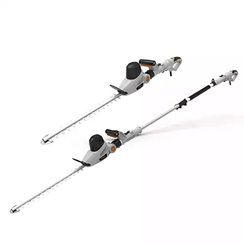 VonHaus Pole Hedge Trimmer 2- in-1 Extendable Telescopic Hedge Cutter 600W - Corded Electric